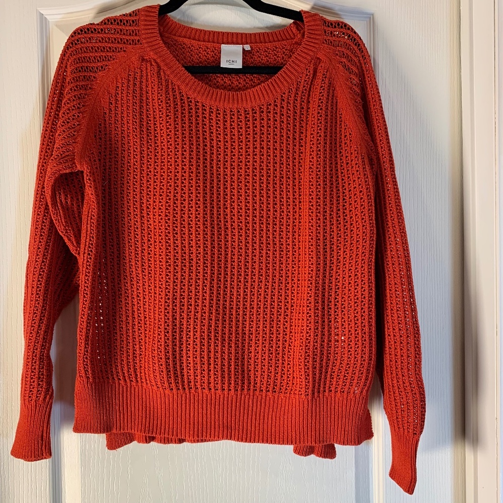 Ichi Women’s Knit Sweater – Size Large‎ – Orange